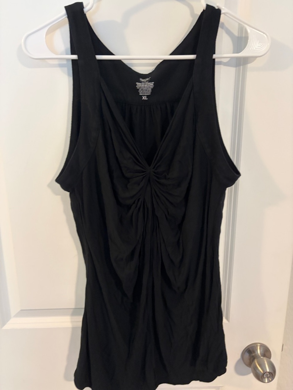 Massimo Black Twist-Front Tank Top